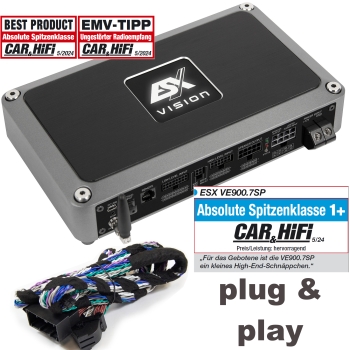 ESX VE900.7SP + VPK-RAM-VE9 7-Kanal Verstärker mit 8 Kanal DSP und Bluetooth für BMW ab 2019 mit RAM System